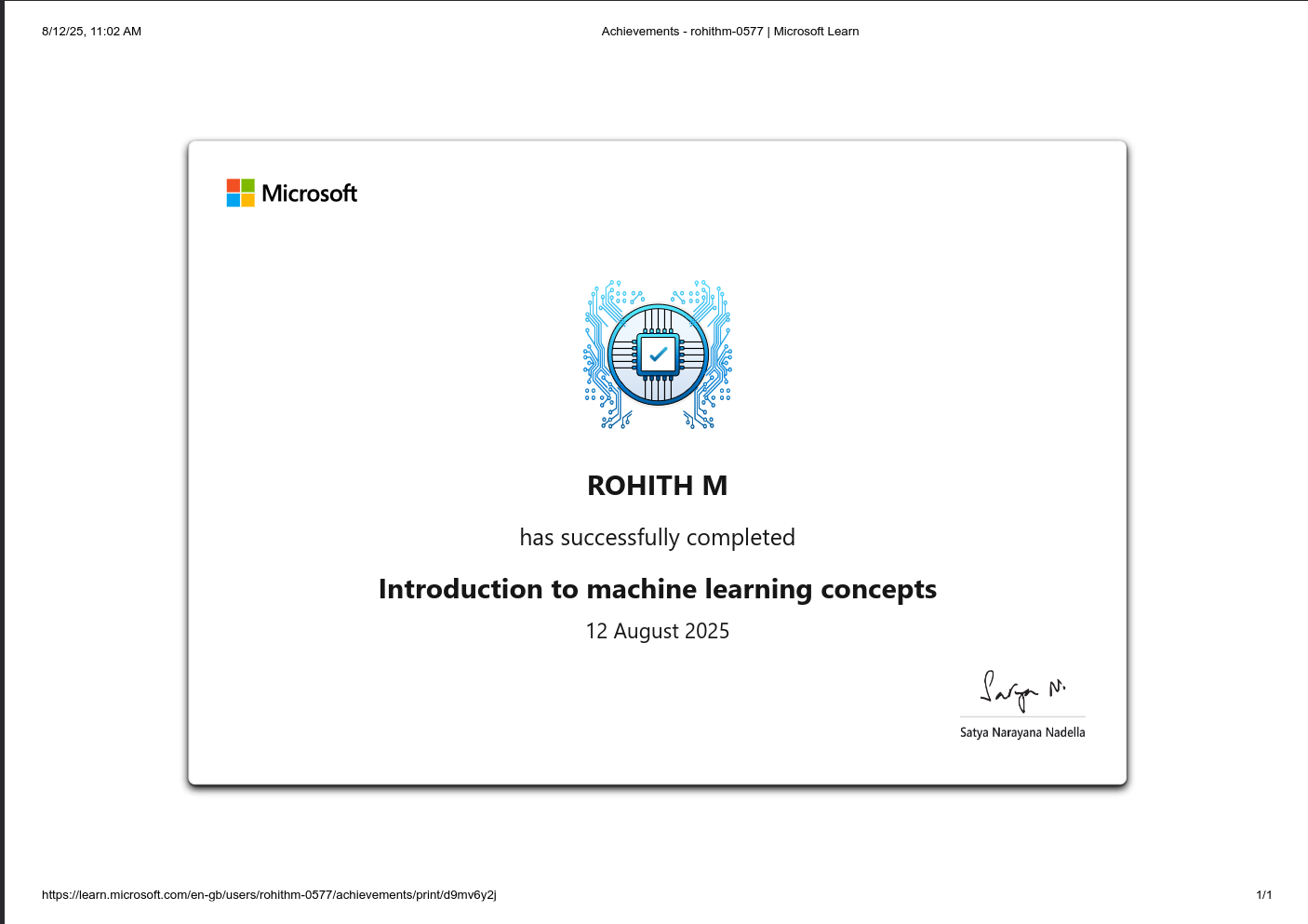 Ml Certification